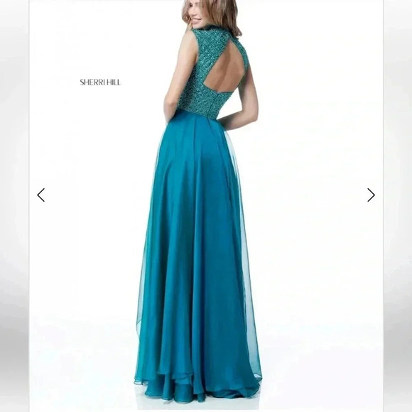 NWT Sherri Hill STUNNING Jade Formal Prom Dress Style #51687 Sz 2 - Picture 3 of 12